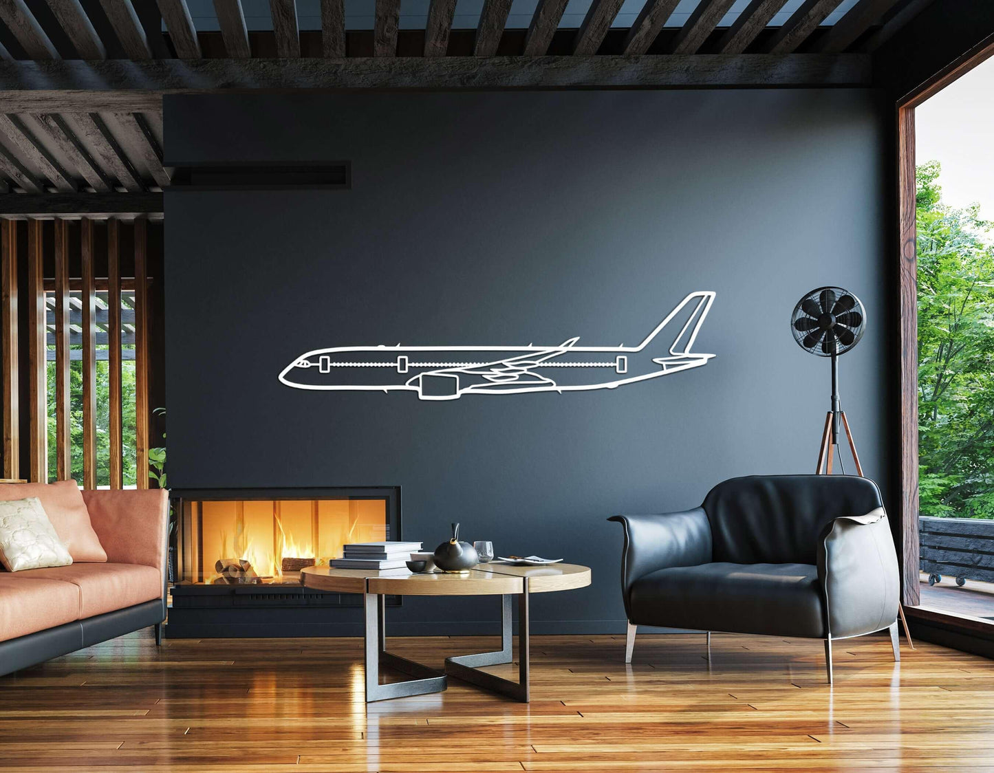 A350 Airbus Metal Silhouette Wall Art - Artifay Decor