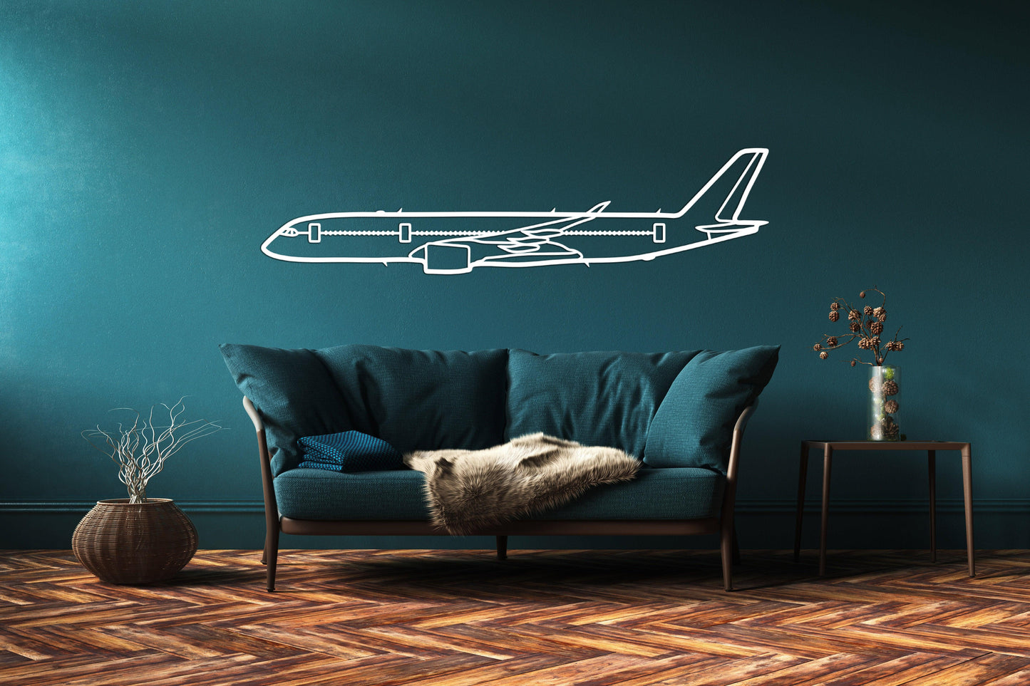 A350 Airbus Metal Silhouette Wall Art - Artifay Decor