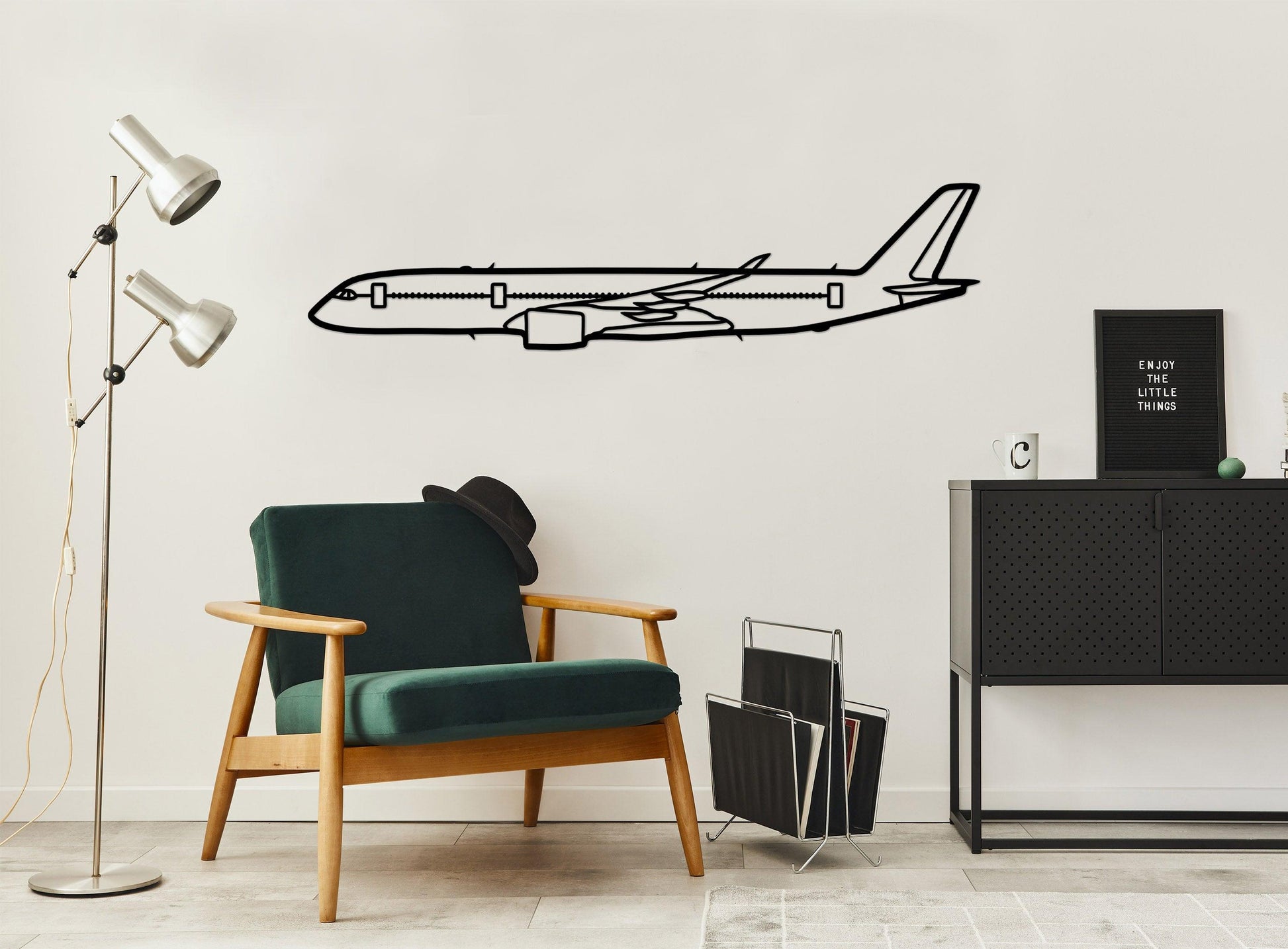 A350 Airbus Metal Silhouette Wall Art - Artifay Decor