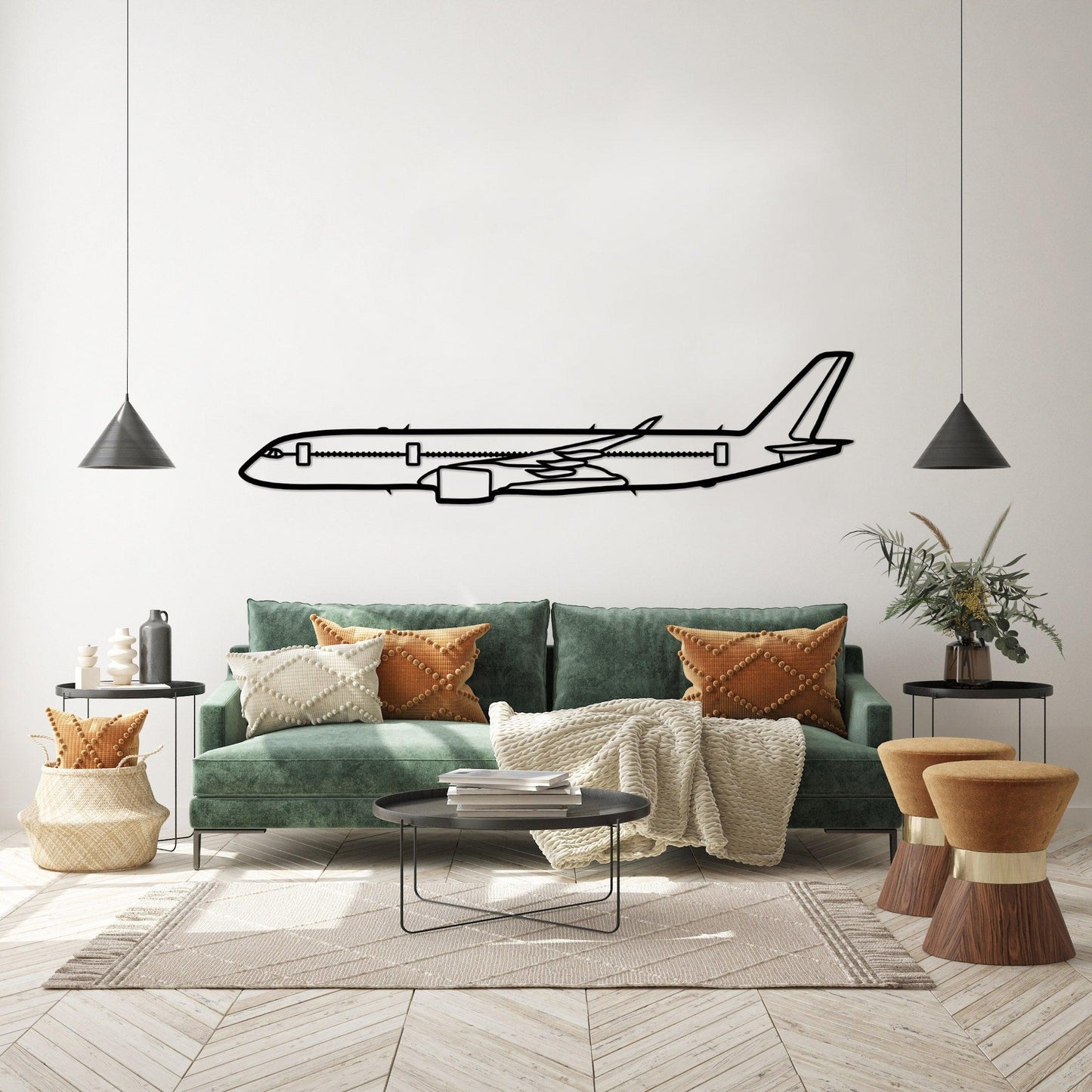 A350 Airbus Metal Silhouette Wall Art - Artifay Decor