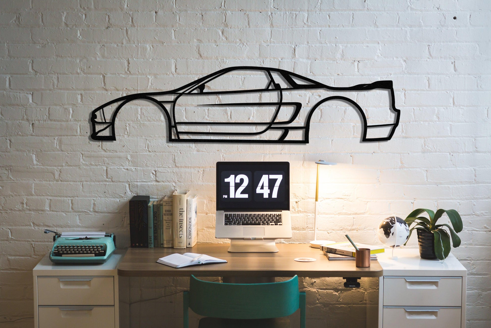 Acura NSX Silhouette Metal Car Wall Art - Artifay Decor