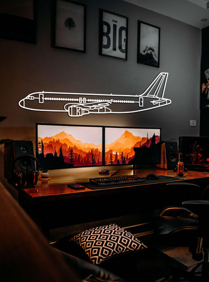 Airbus A320 Metal Airplane Wall Art - Artifay Decor