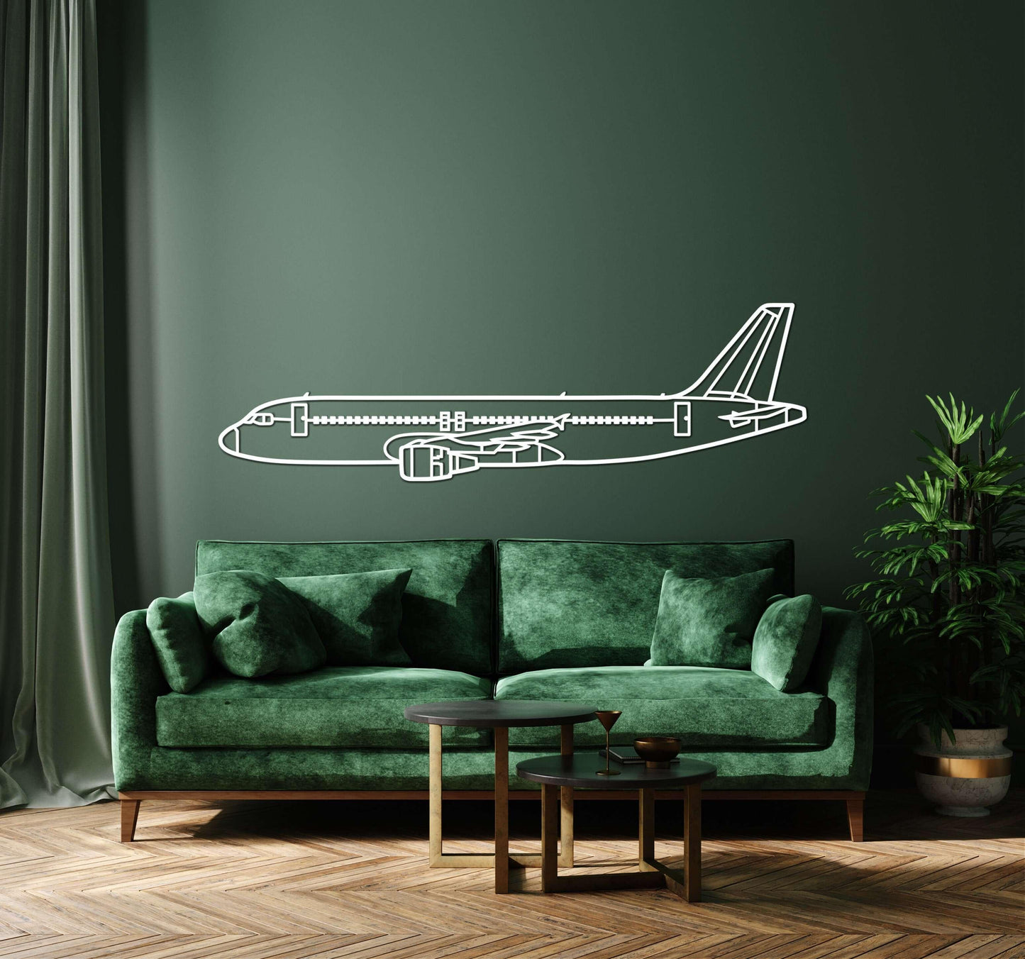 Airbus A320 Metal Airplane Wall Art - Artifay Decor