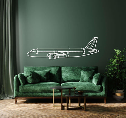 Airbus A320 Metal Airplane Wall Art - Artifay Decor