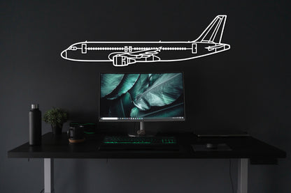 Airbus A320 Metal Airplane Wall Art - Artifay Decor