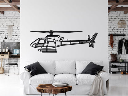 Astar BA Helicopter Silhouette Metal Wall Art - Artifay Decor