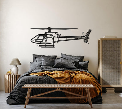 Astar BA Helicopter Silhouette Metal Wall Art - Artifay Decor