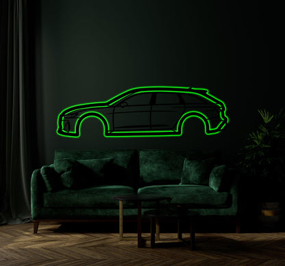 Audi Rs6 2022 Metal Wall Car Wall Art With Neon Light - Artifay Decor