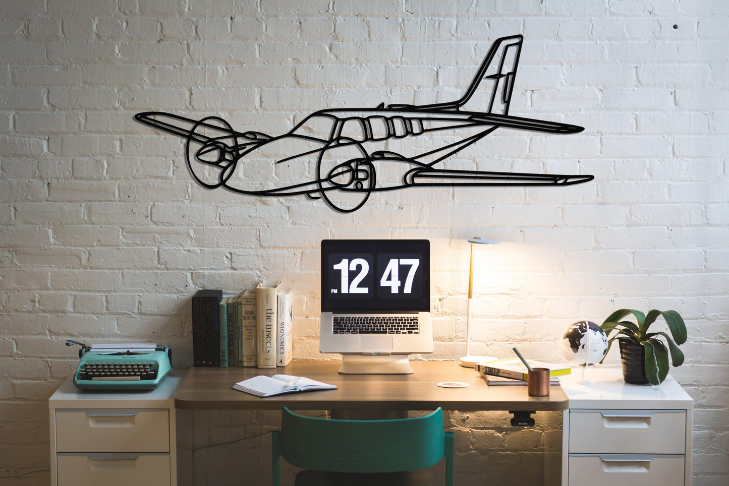 Beechcraft Baron 58 Metal Aircraft Wall Art - Artifay Decor