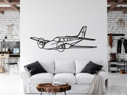 Beechcraft Baron 58 Metal Aircraft Wall Art - Artifay Decor