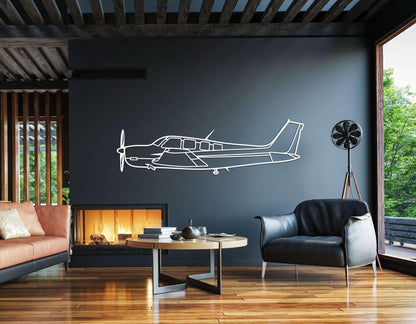 Beechcraft Bonanza Aircraft Metal Silhouette Wall Art - Artifay Decor