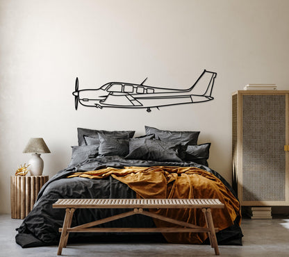 Beechcraft Bonanza Aircraft Metal Silhouette Wall Art - Artifay Decor