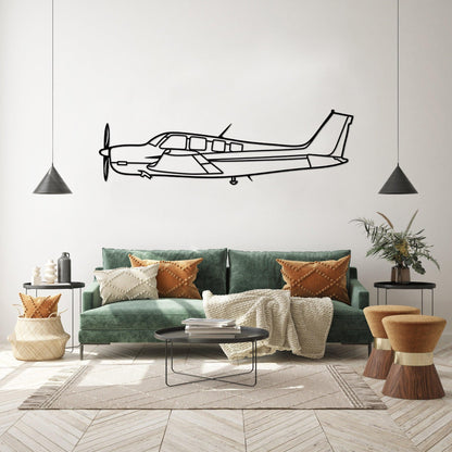 Beechcraft Bonanza Aircraft Metal Silhouette Wall Art - Artifay Decor