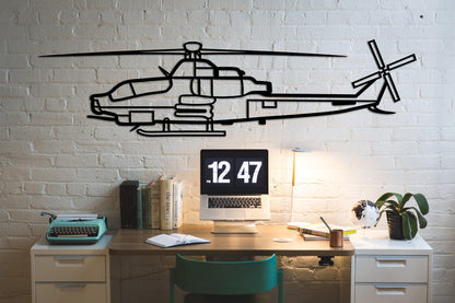 Bell AH- 1Z Viper Metal Helicopter Wall Art - Artifay Decor