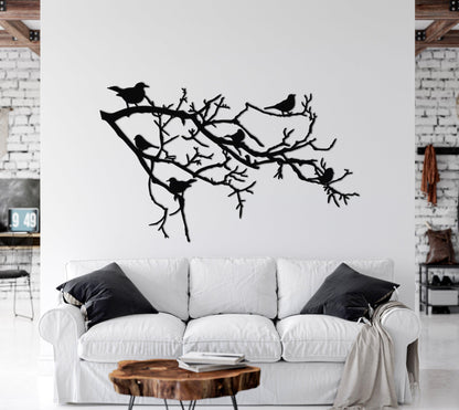 Birds And Branch Metal Wall Art - Artifay Decor