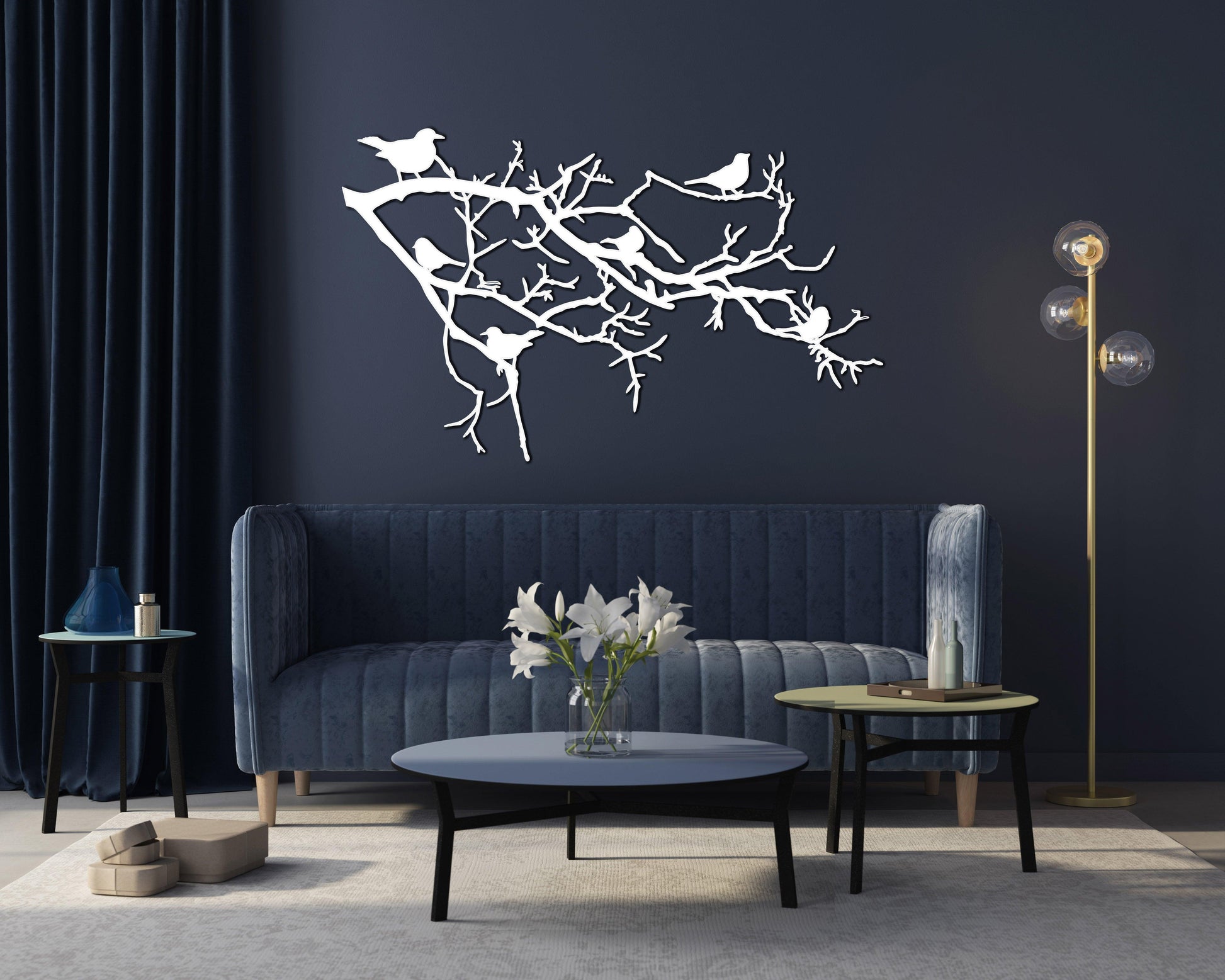 Birds And Branch Metal Wall Art - Artifay Decor