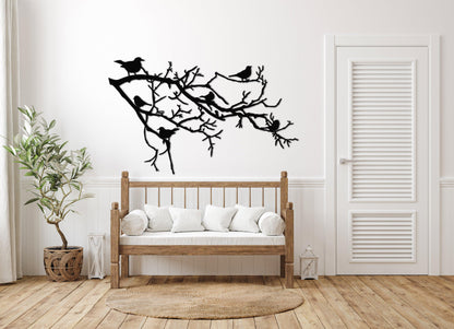 Birds And Branch Metal Wall Art - Artifay Decor