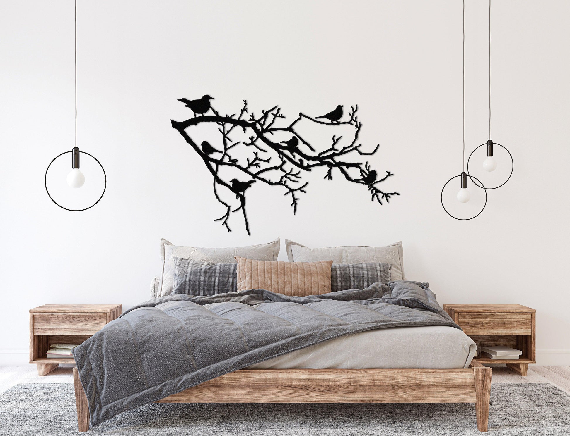 Birds And Branch Metal Wall Art - Artifay Decor