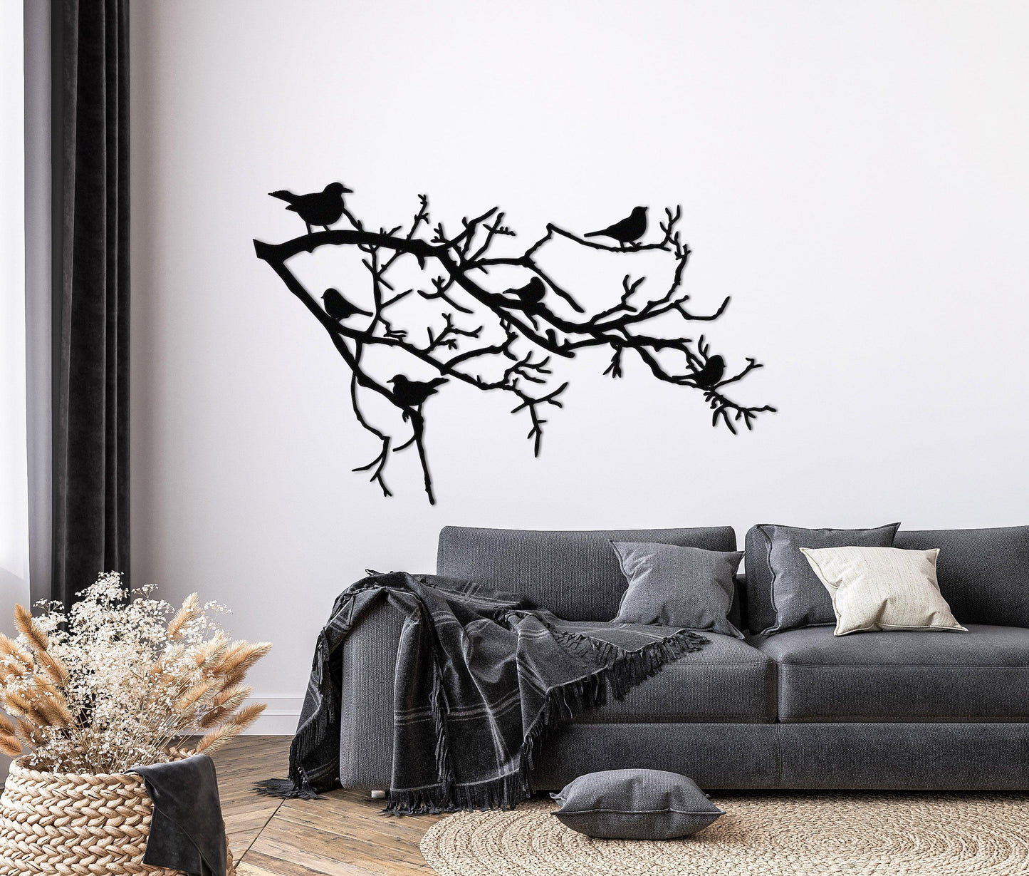 Birds And Branch Metal Wall Art - Artifay Decor