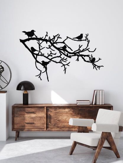 Birds And Branch Metal Wall Art - Artifay Decor