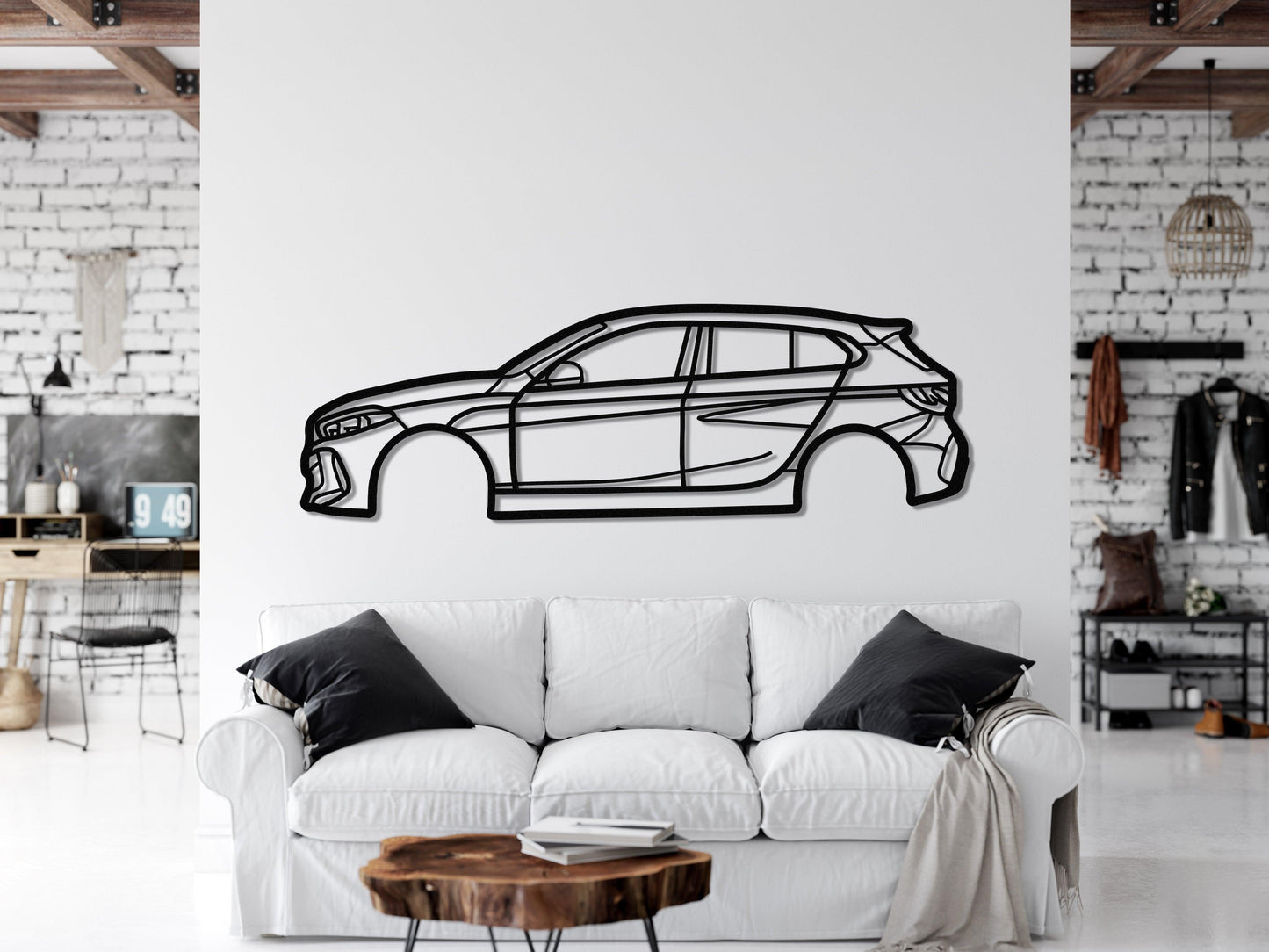 BMW 2021 M135İ F40 Metal Car Wall Art - Artifay Decor