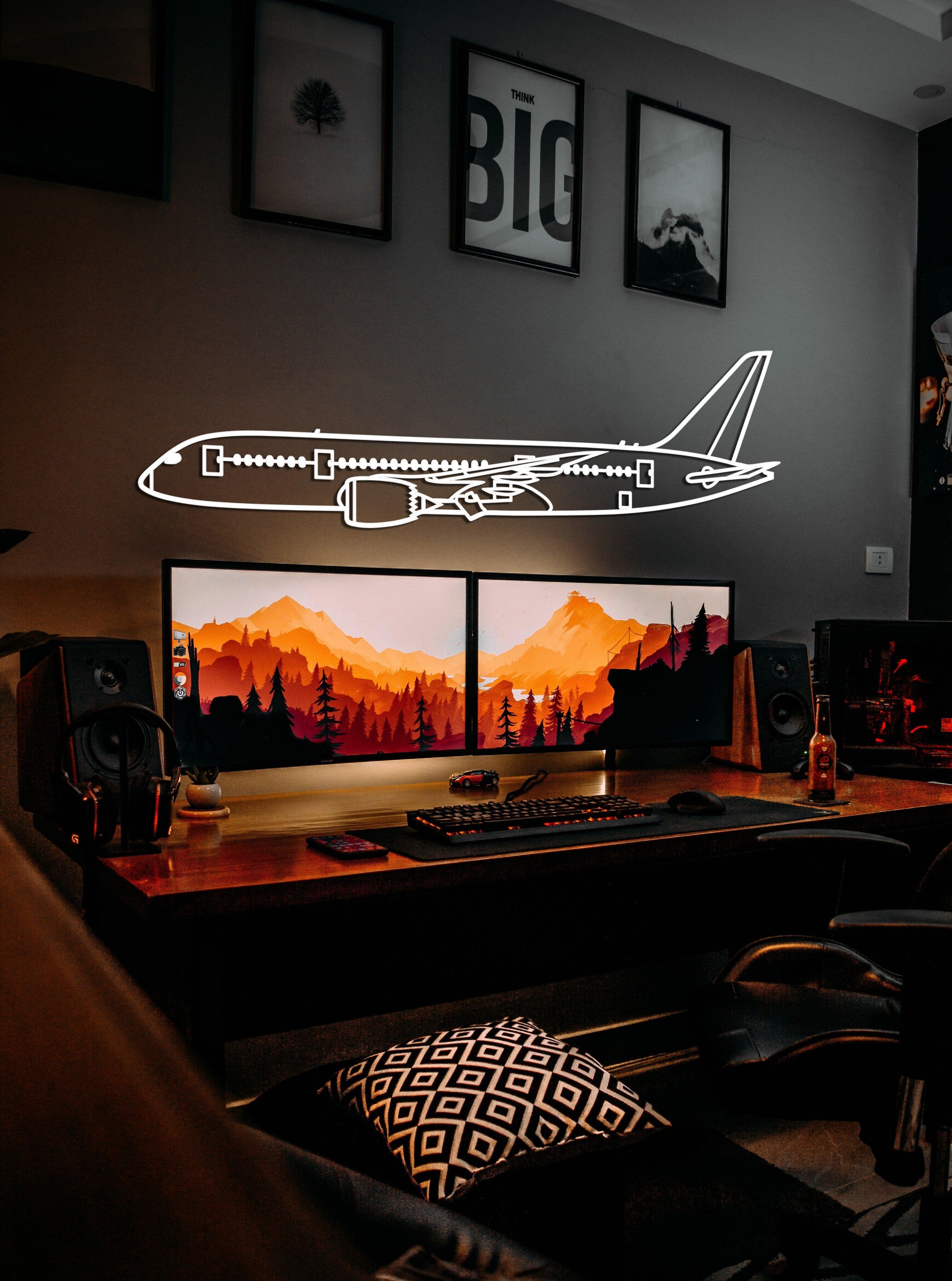 Boeing 737 Airplane Metal Wall Art - Artifay Decor