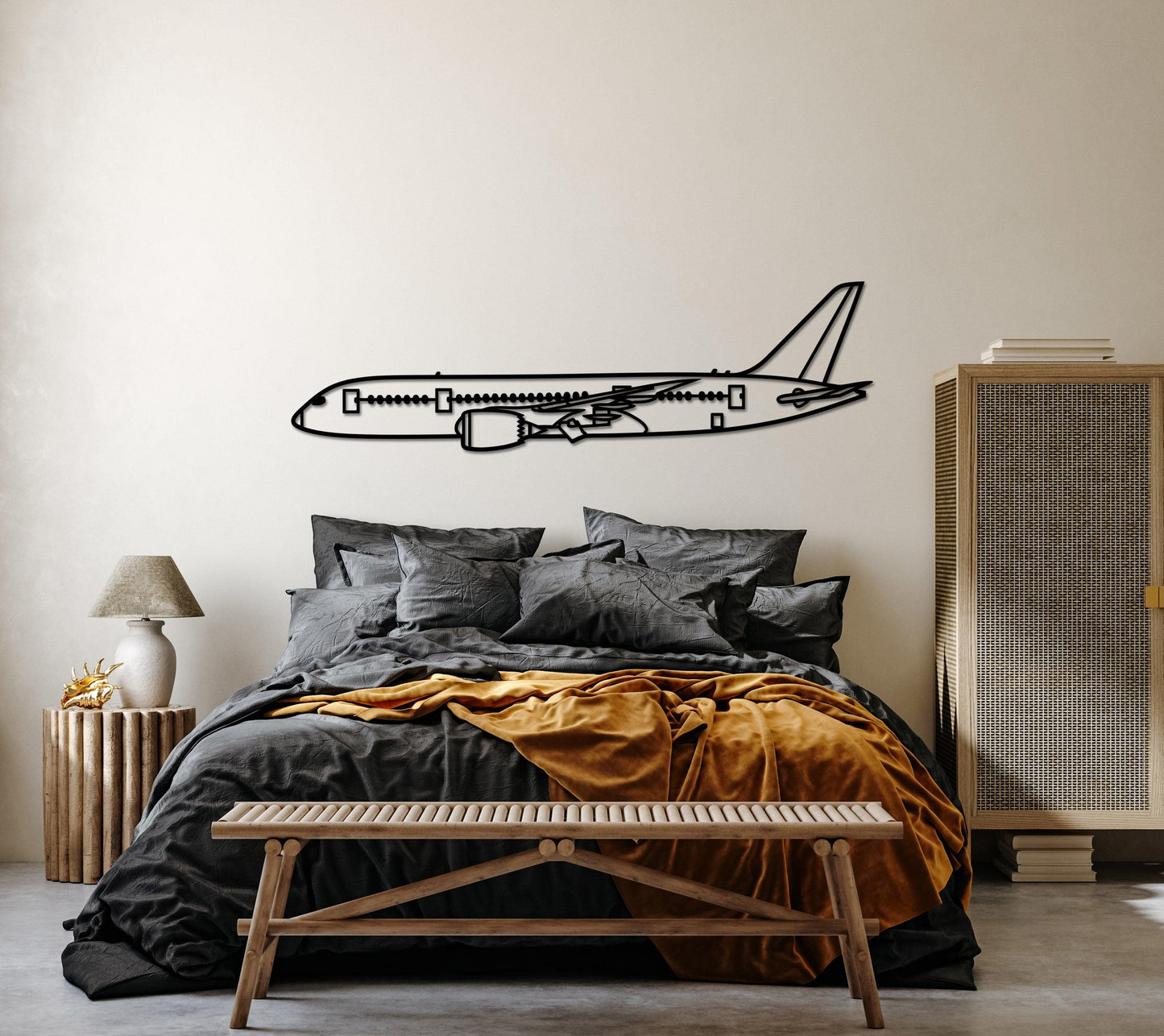 Boeing 737 Airplane Metal Wall Art - Artifay Decor