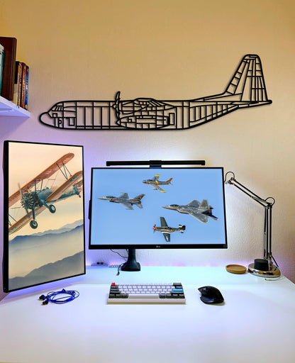 C-130 J Metal Aircraft Wall Art - Artifay Decor