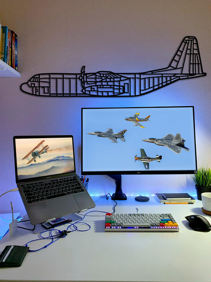 C-130 J Metal Aircraft Wall Art - Artifay Decor