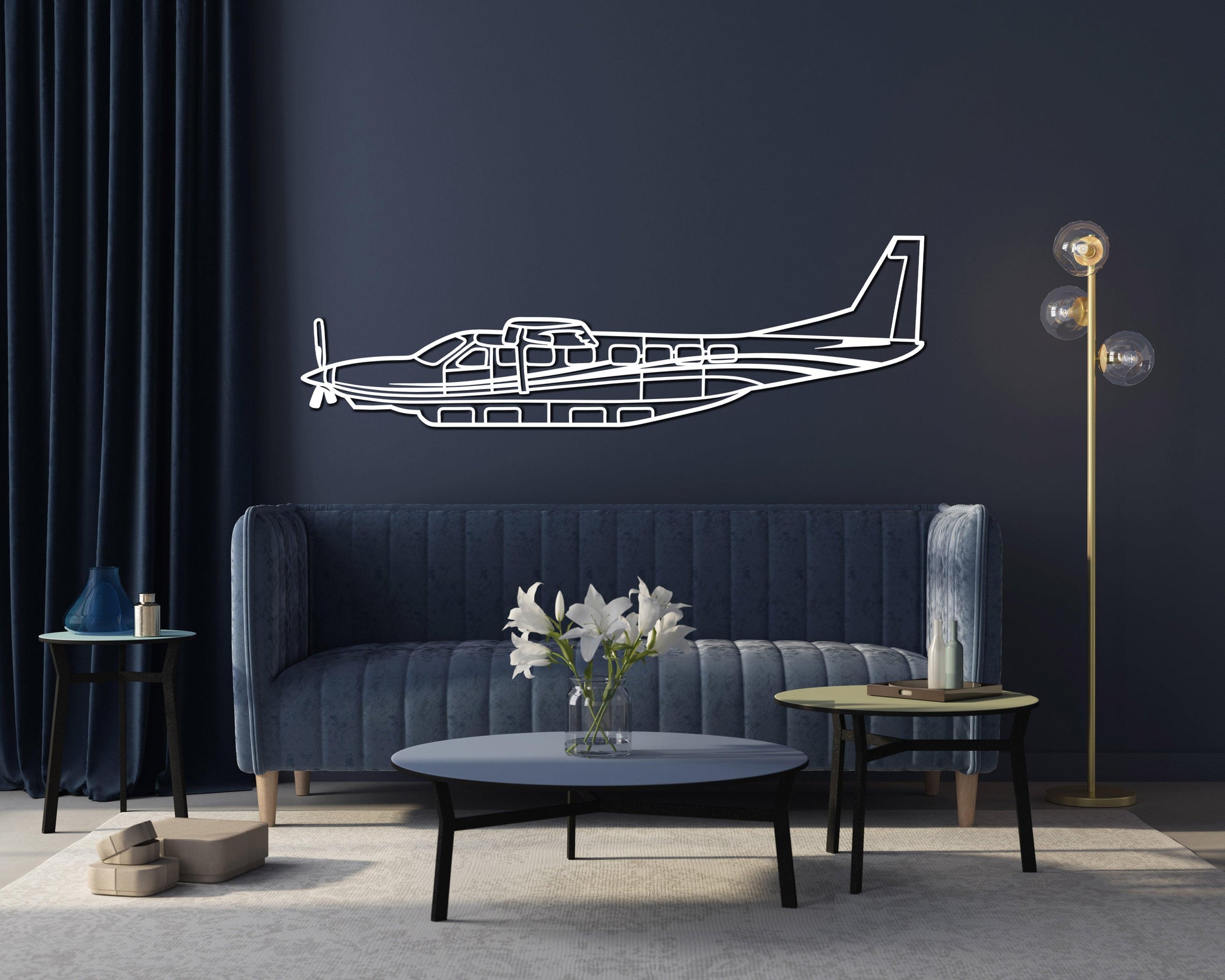 Cessna 208 Caravan Metal Aircraft Wall Art - Artifay Decor