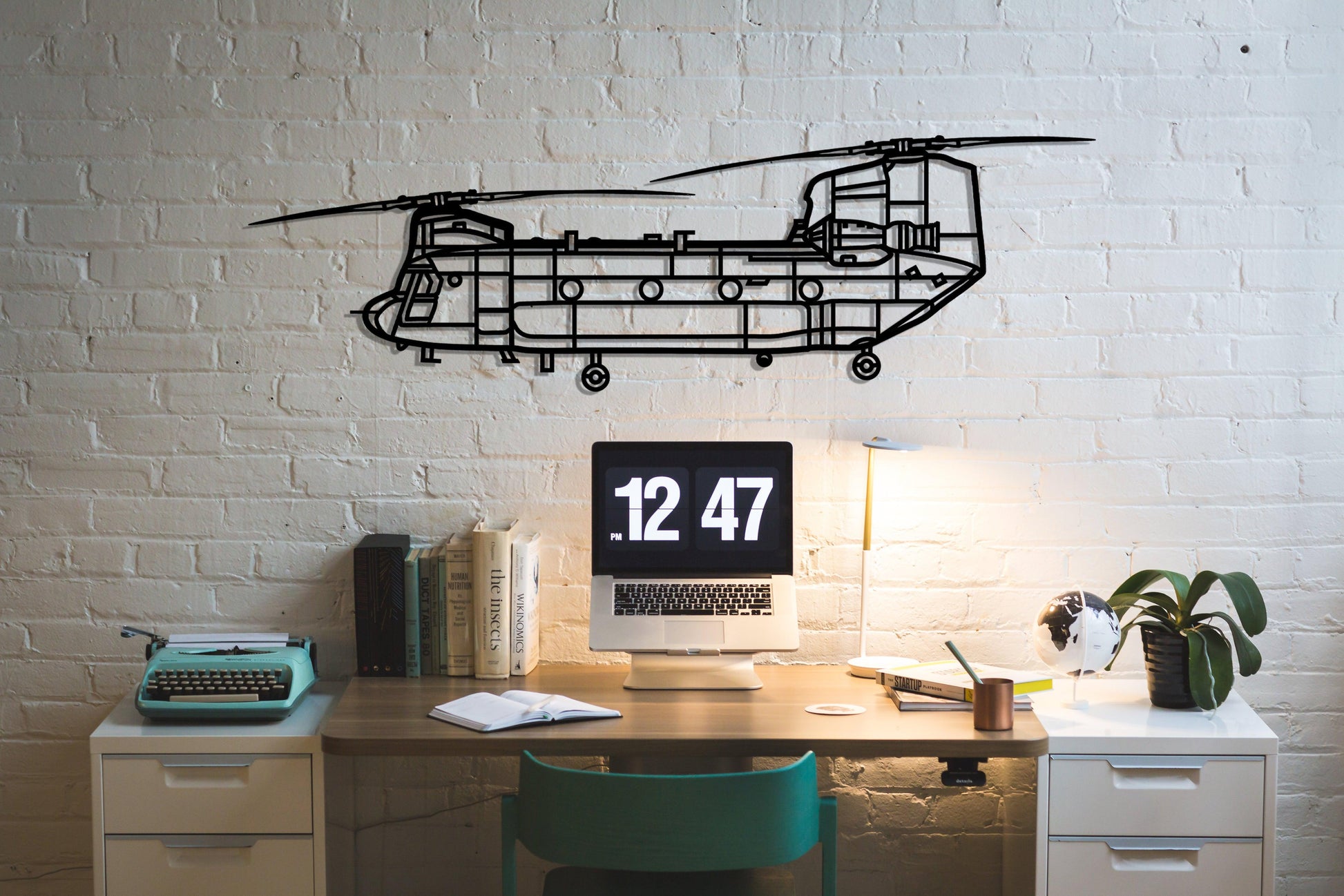 CH 47 Chinook Metal Helicopter Wall Art - Artifay Decor