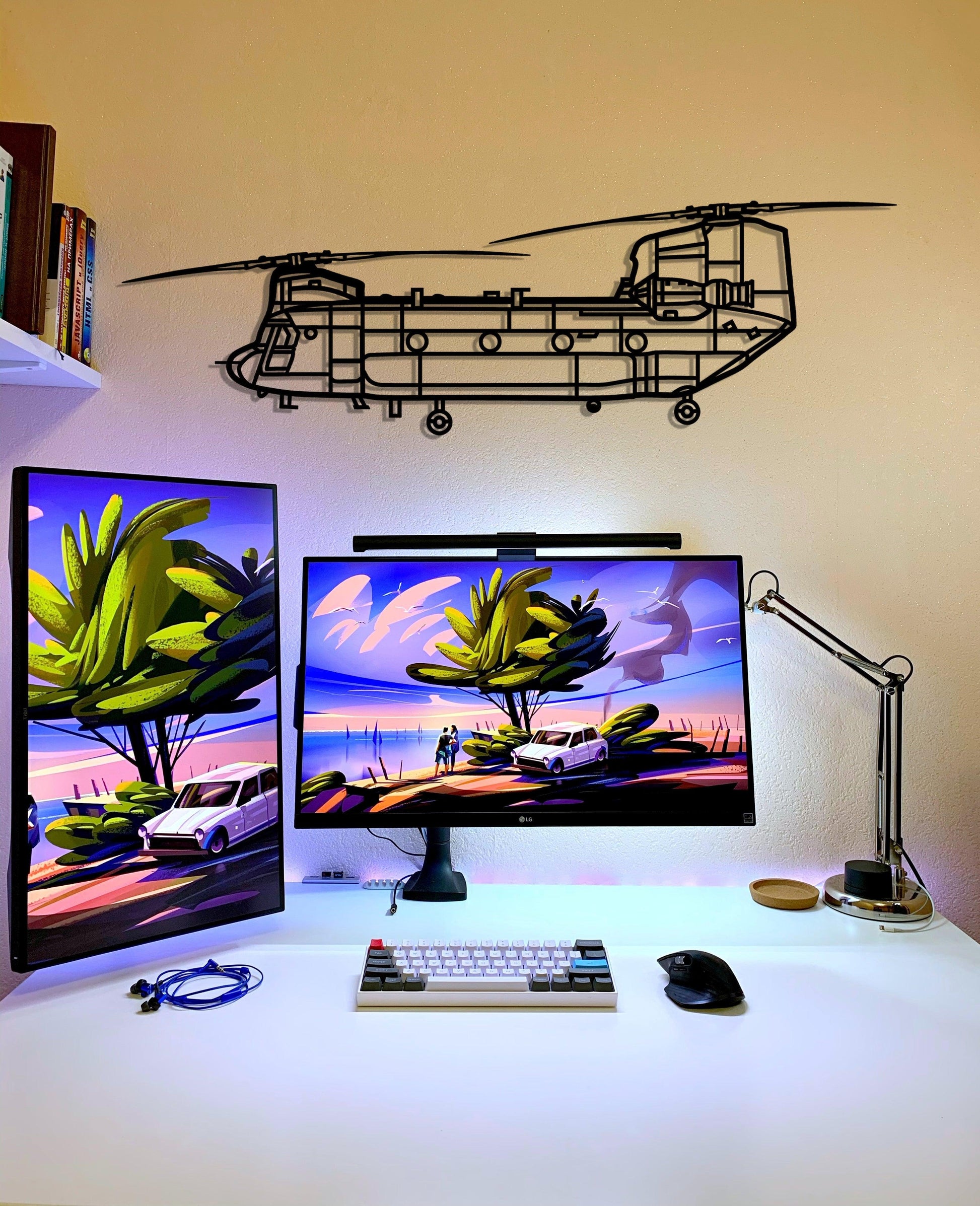 CH 47 Chinook Metal Helicopter Wall Art - Artifay Decor