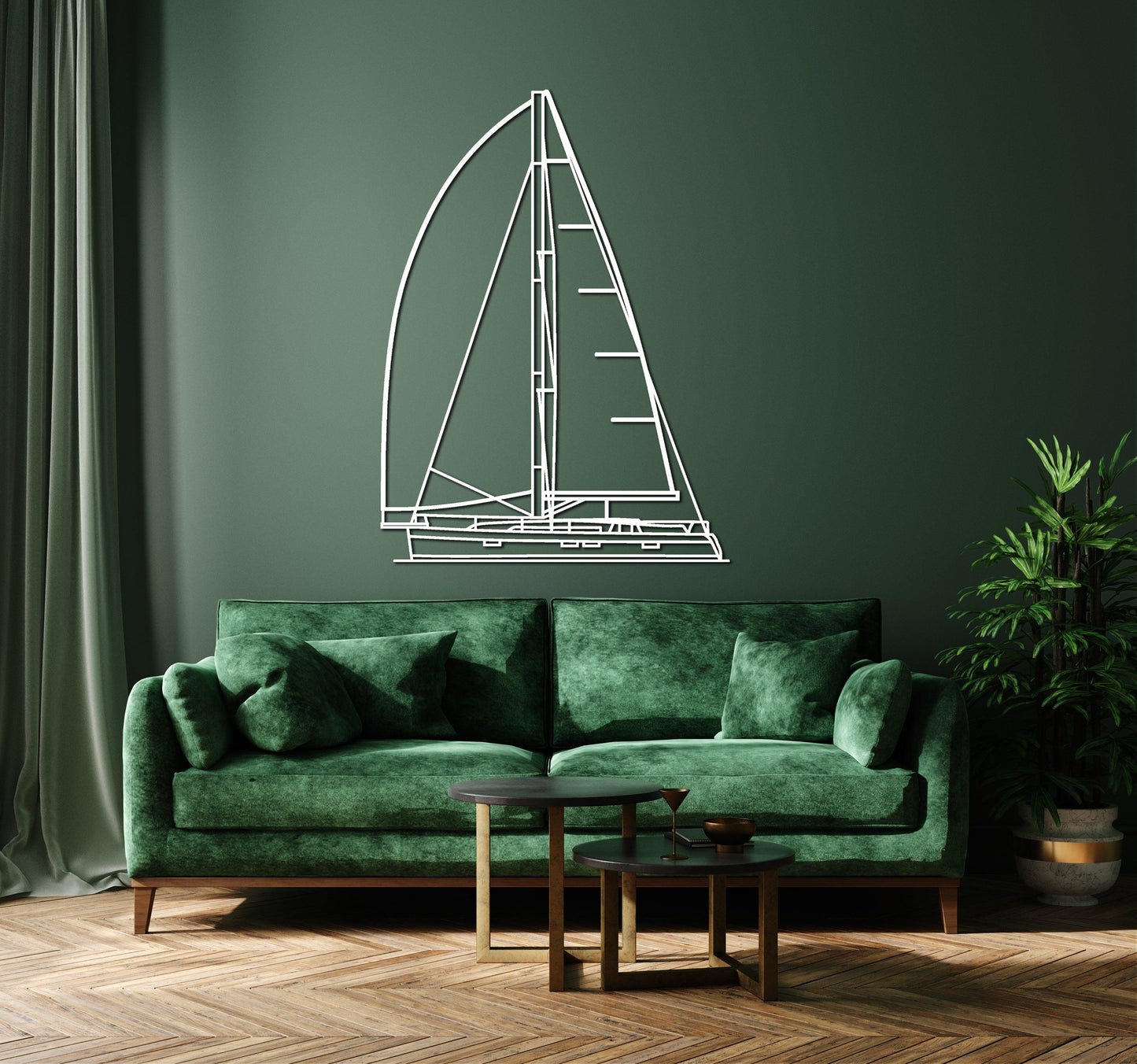 Cruiser 46 Boat Metal Wall Art - Artifay Decor