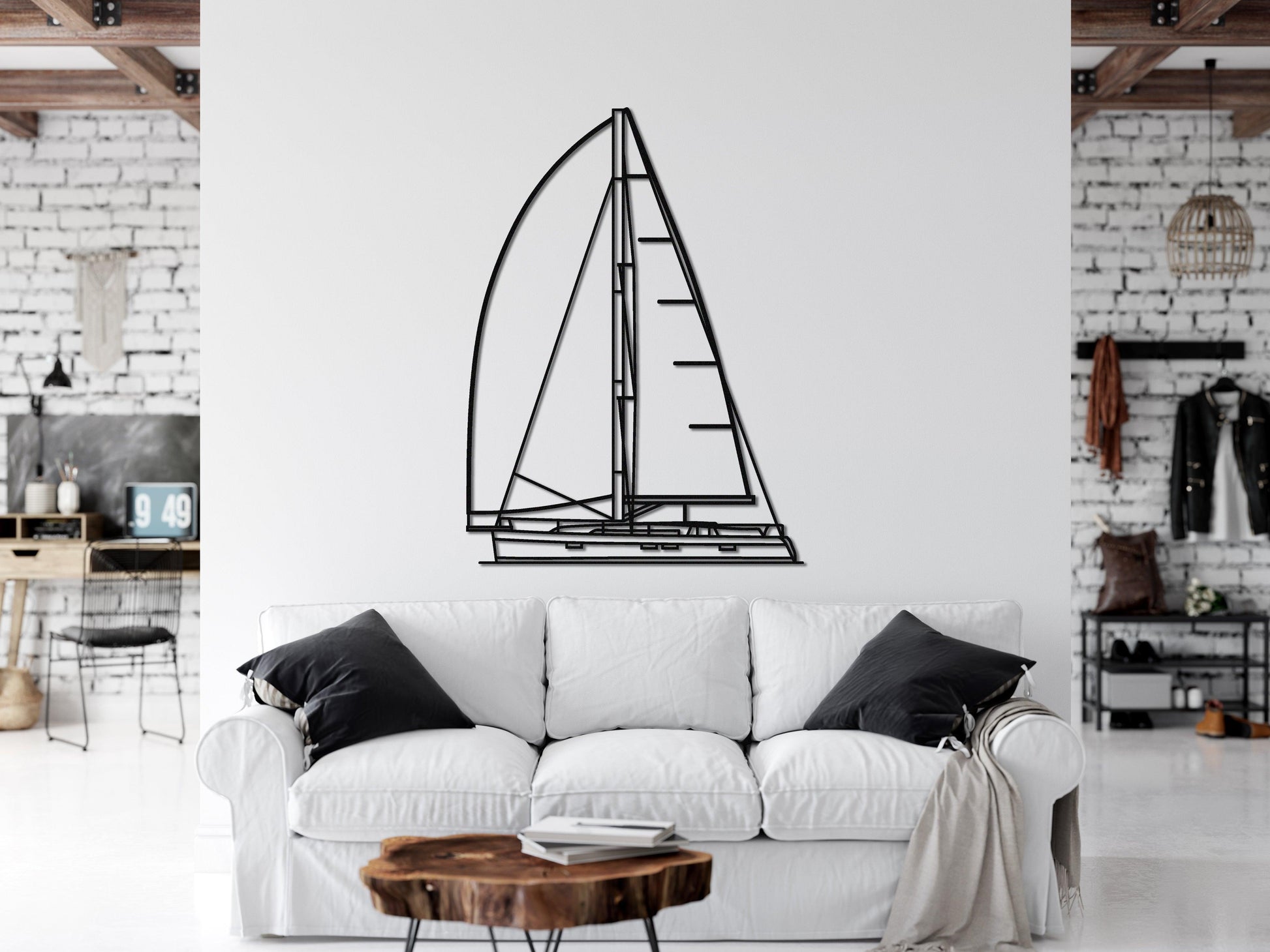 Cruiser 46 Boat Metal Wall Art - Artifay Decor