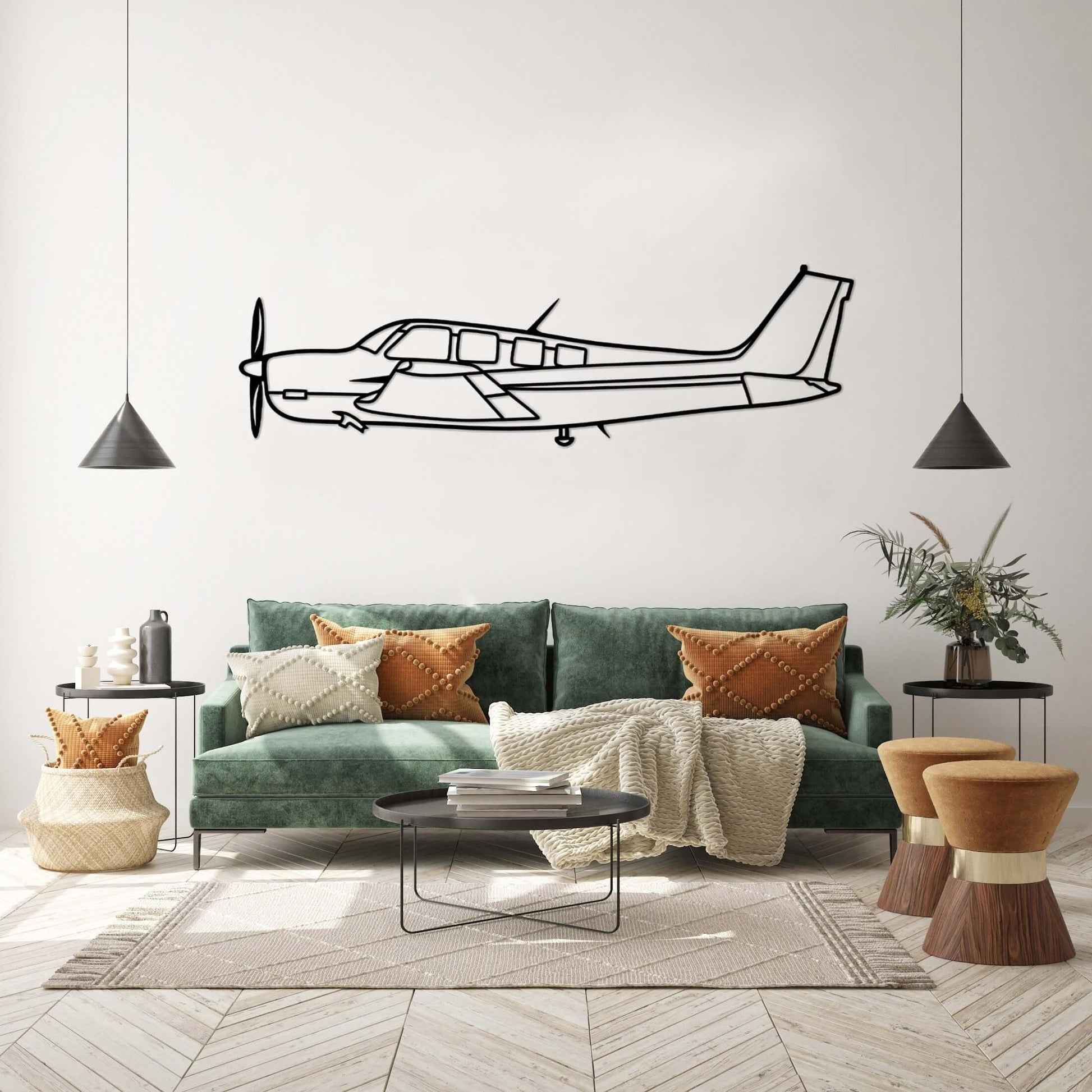 Custom Metal Aircraft Silhouette - Artifay Decor