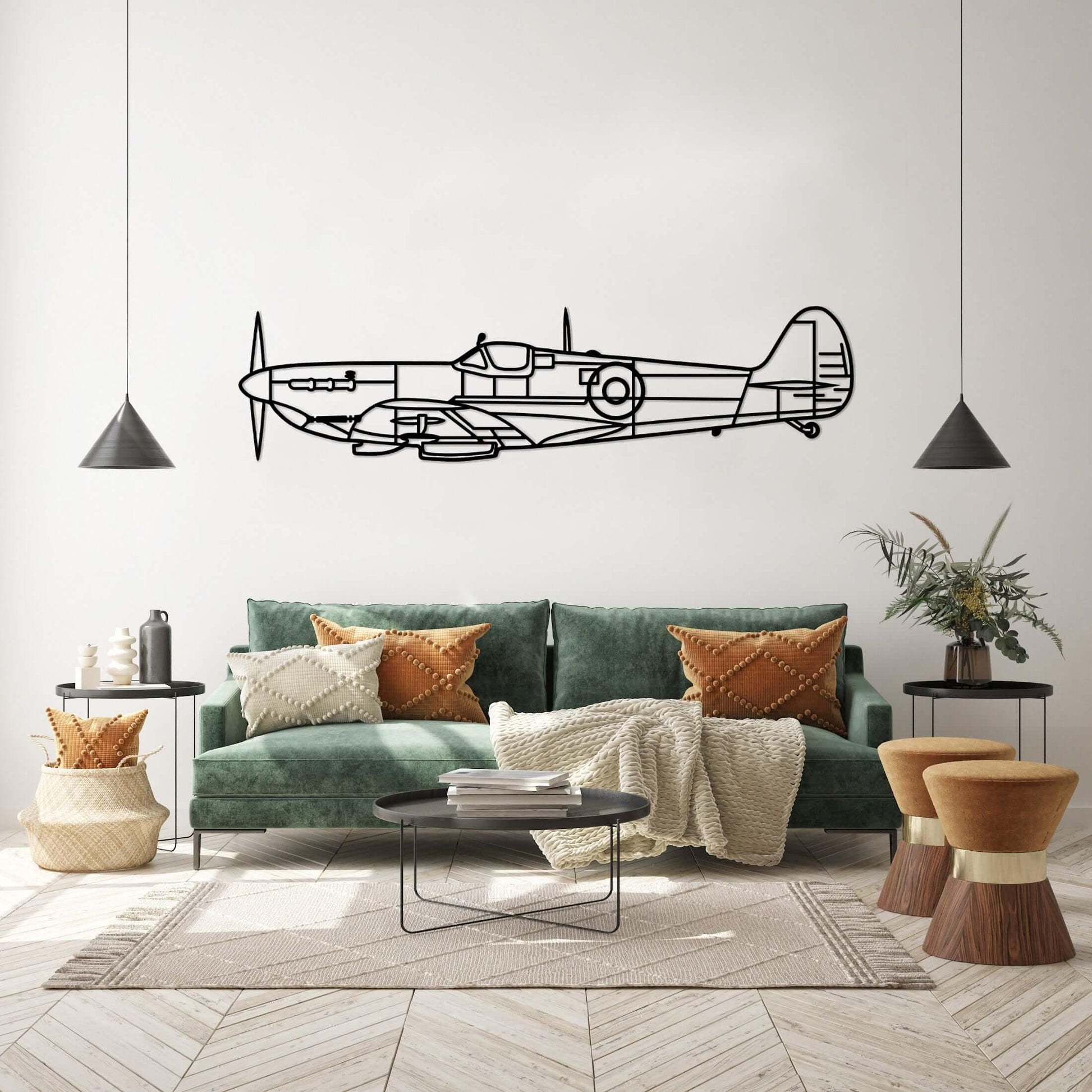 Custom Metal Aircraft Silhouette - Artifay Decor