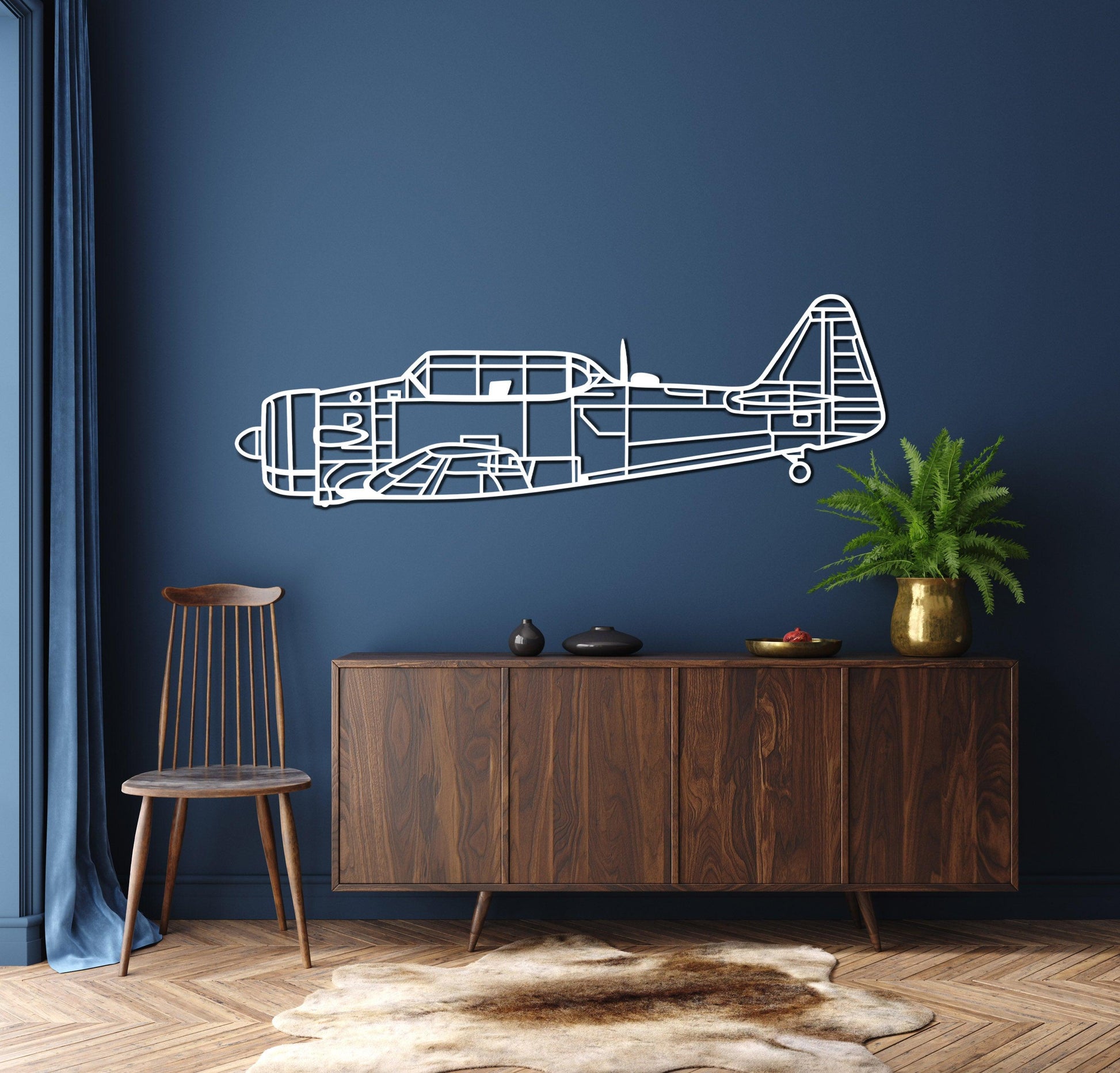 Custom Metal Aircraft Silhouette - Artifay Decor