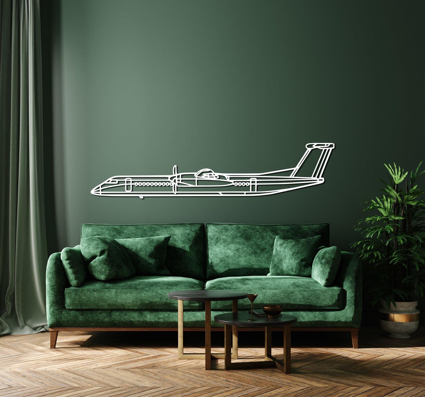 Dash-8 Q400 Metal Aircraft Wall Art - Artifay Decor