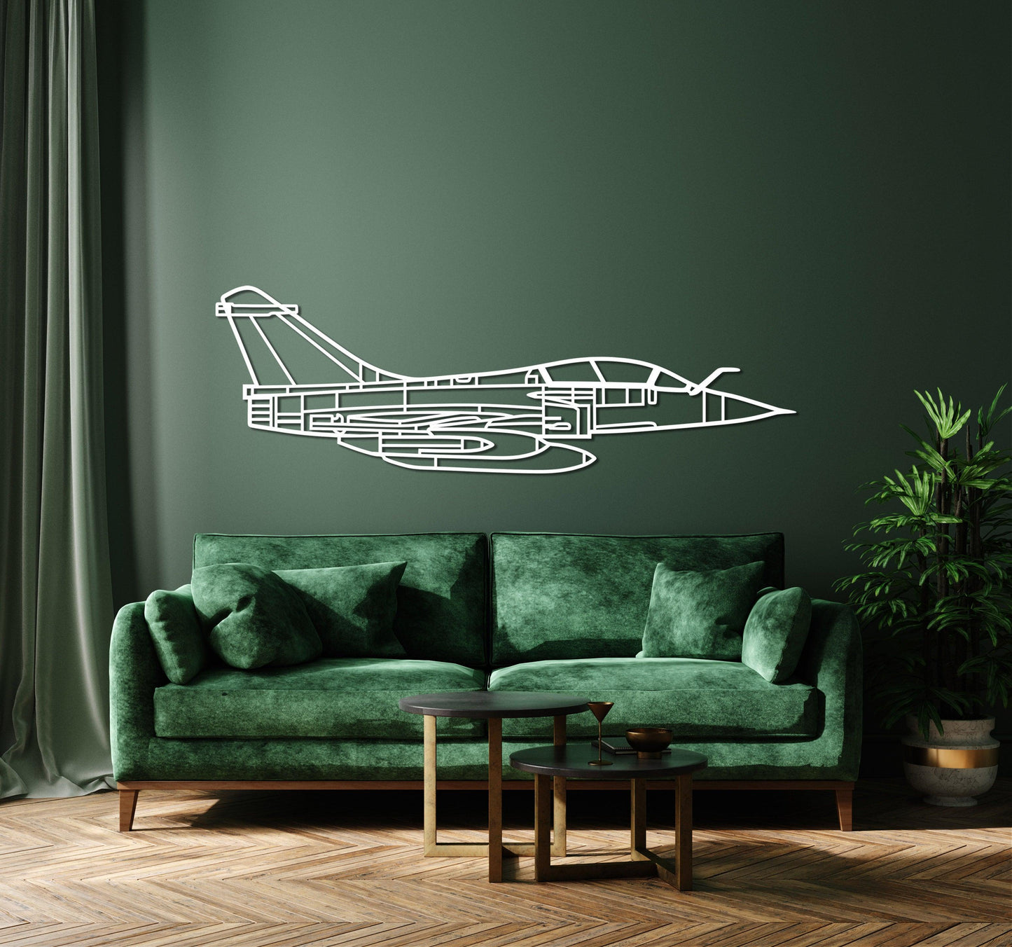 Dassault Rafale C Metal Silhouette Wall Art - Artifay Decor