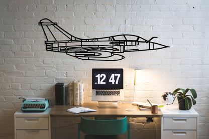 Dassault Rafale C Metal Silhouette Wall Art - Artifay Decor