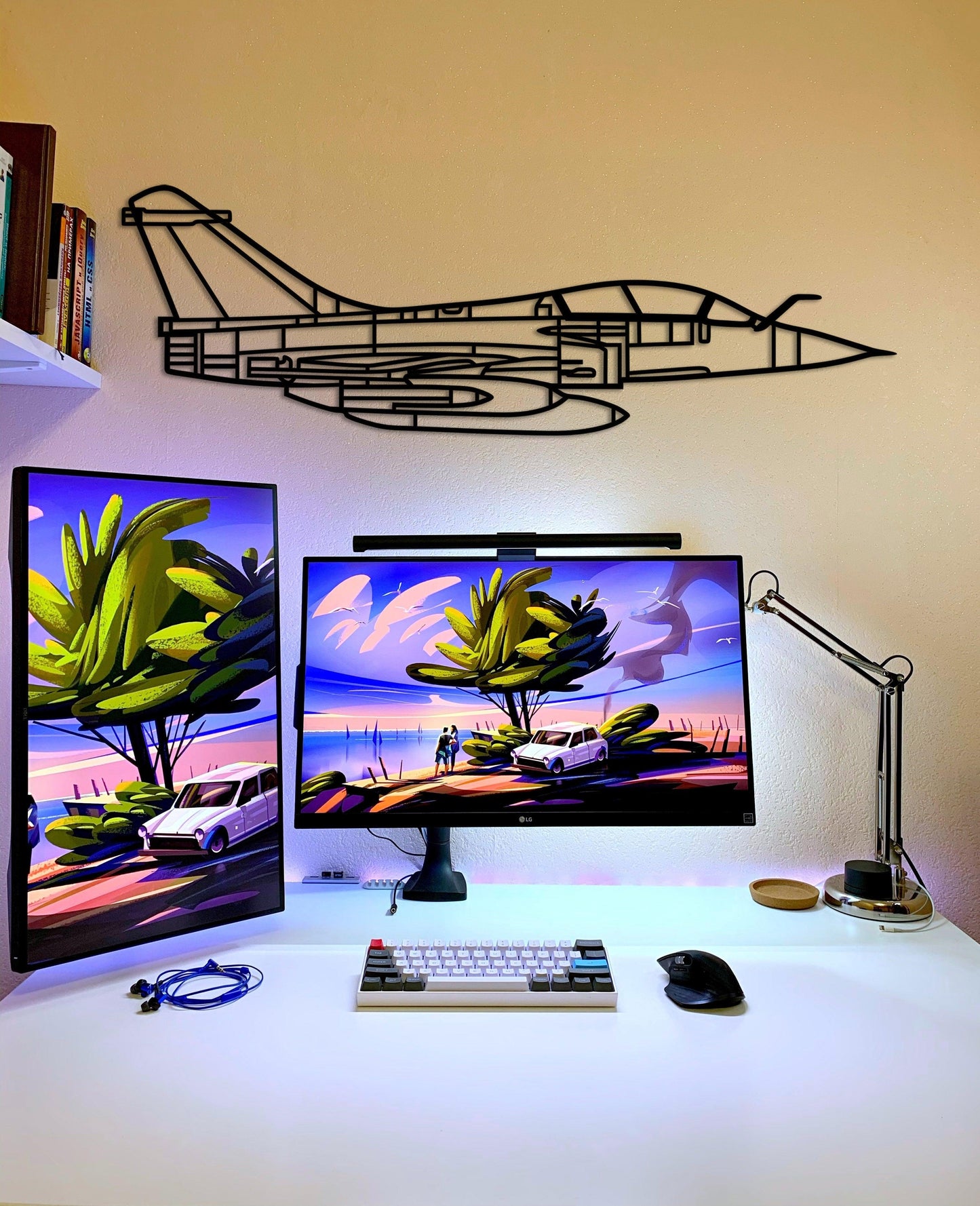 Dassault Rafale C Metal Silhouette Wall Art - Artifay Decor