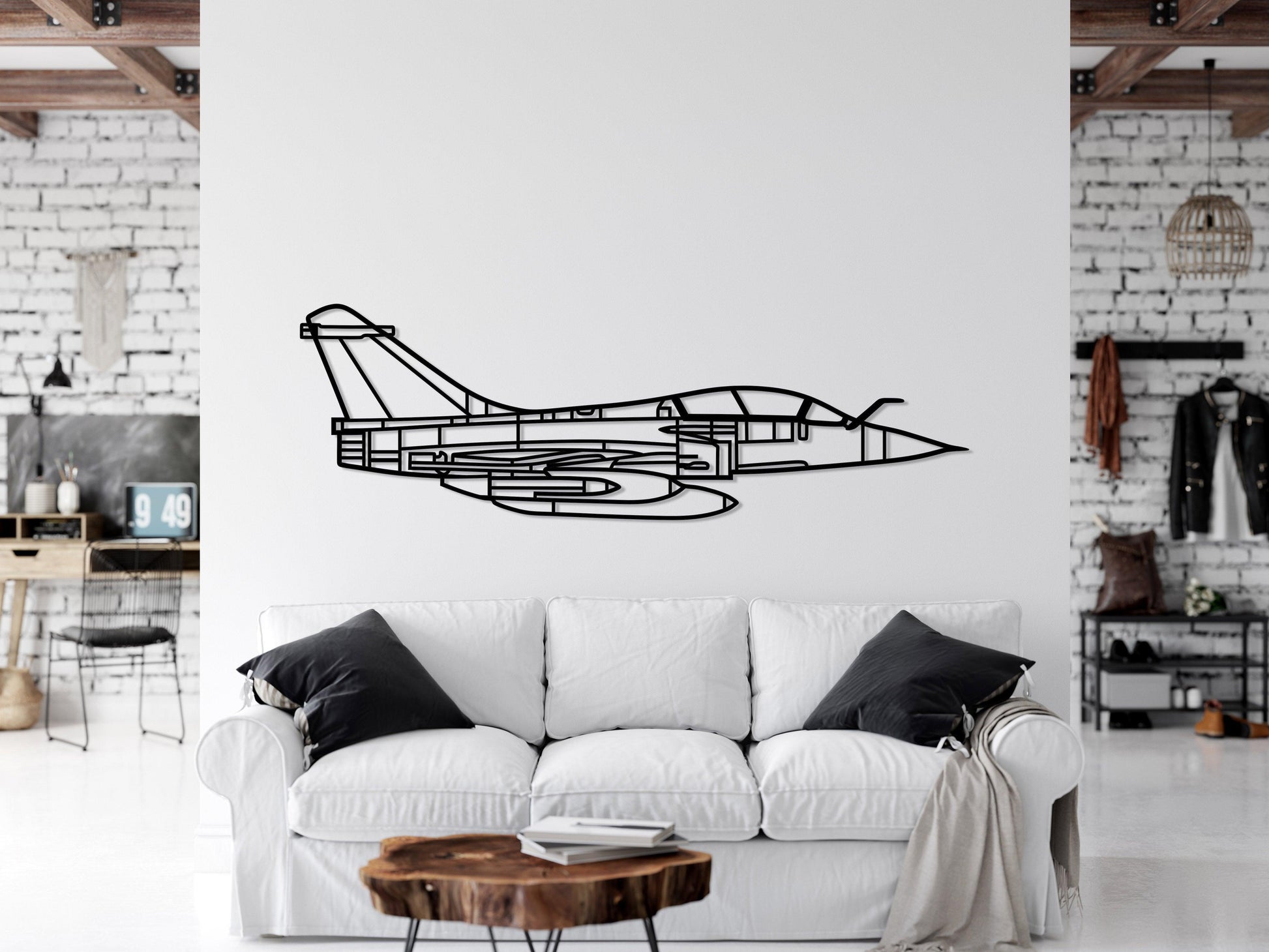 Dassault Rafale C Metal Silhouette Wall Art - Artifay Decor