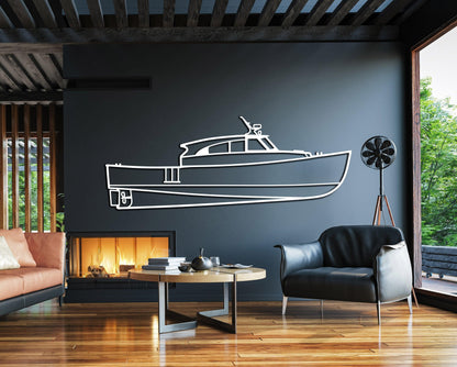 Delta Lobster Metal Yacht Silhouette Wall Art - Artifay Decor