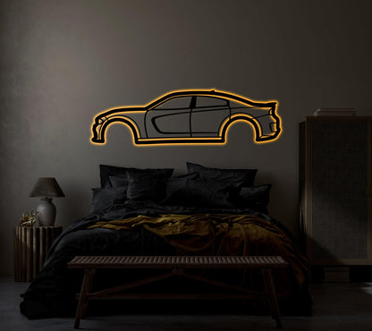 Dodge Charger Scat Pack 2022 Metal Wall Car Wall Art With Neon Light - Artifay Decor