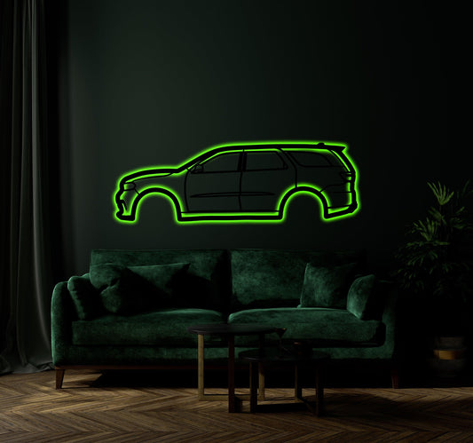 Dodge Durango SRT 2022 Metal Wall Car Wall Art With Neon Light - Artifay Decor