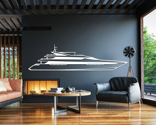 Dreamline 49 Metal Yacht Silhouette Wall Art - Artifay Decor