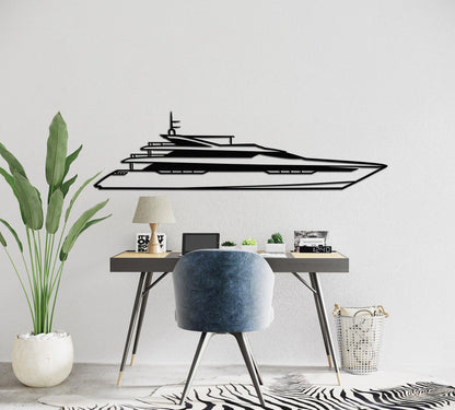 Dreamline 49 Metal Yacht Silhouette Wall Art - Artifay Decor