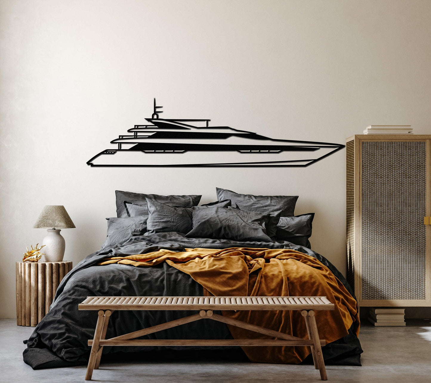 Dreamline 49 Metal Yacht Silhouette Wall Art - Artifay Decor