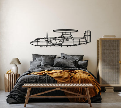 E-2 Hawkeye Metal Aircraft Wall Art - Artifay Decor