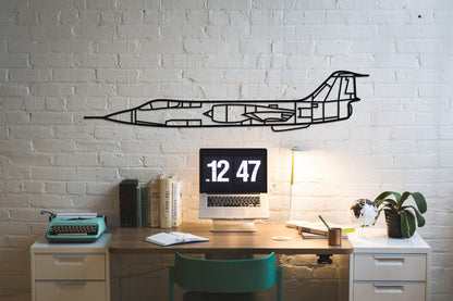 F-104 Starfighter Metal Aircraft Silhouette Wall Art - Artifay Decor